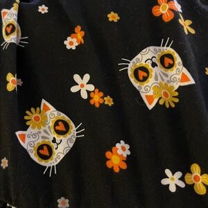 Emma & Elsa Halloween Dress Cats Flowers Día De Muertos Pockets Girls Size 8